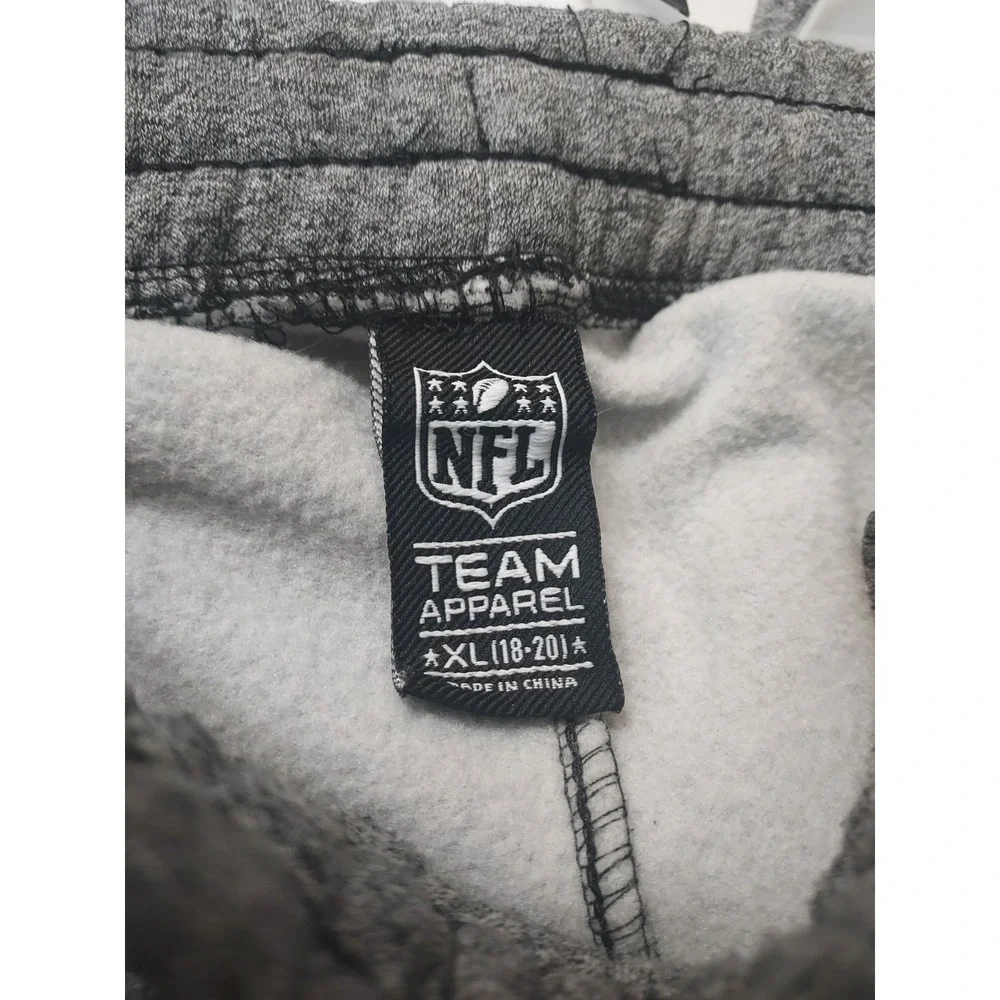 NFL Team Apparel Tampa‎ Bay Buccaneers Joggers Kids XL Gray Fleece Sweatpants